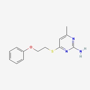 molecular formula C13H15N3OS B4021885 4-甲基-6-[(2-苯氧乙基)硫]-2-嘧啶胺 