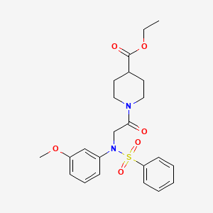 ethyl 1-[N-(3-methoxyphenyl)-N-(phenylsulfonyl)glycyl]-4-piperidinecarboxylate