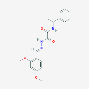molecular formula C19H21N3O4 B402192 2-[2-(2,4-dimethoxybenzylidene)hydrazino]-2-oxo-N-(1-phenylethyl)acetamide 