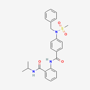 molecular formula C25H27N3O4S B4021921 2-({4-[benzyl(methylsulfonyl)amino]benzoyl}amino)-N-isopropylbenzamide 