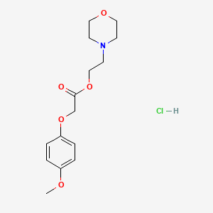 molecular formula C15H22ClNO5 B4021935 2-(4-morpholinyl)ethyl (4-methoxyphenoxy)acetate hydrochloride 