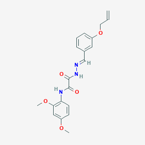 molecular formula C20H21N3O5 B402195 2-{2-[3-(allyloxy)benzylidene]hydrazino}-N-(2,4-dimethoxyphenyl)-2-oxoacetamide 