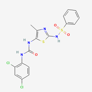 N-[5-({[(2,4-dichlorophenyl)amino]carbonyl}amino)-4-methyl-1,3-thiazol-2-yl]benzenesulfonamide
