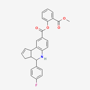 molecular formula C27H22FNO4 B4021982 2-(methoxycarbonyl)phenyl 4-(4-fluorophenyl)-3a,4,5,9b-tetrahydro-3H-cyclopenta[c]quinoline-8-carboxylate 