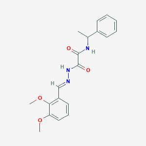molecular formula C19H21N3O4 B402199 2-[2-(2,3-dimethoxybenzylidene)hydrazino]-2-oxo-N-(1-phenylethyl)acetamide 