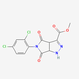 molecular formula C13H9Cl2N3O4 B4022013 methyl 5-(2,4-dichlorophenyl)-4,6-dioxo-1,3a,4,5,6,6a-hexahydropyrrolo[3,4-c]pyrazole-3-carboxylate 