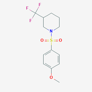 molecular formula C13H16F3NO3S B4022021 1-[(4-methoxyphenyl)sulfonyl]-3-(trifluoromethyl)piperidine 