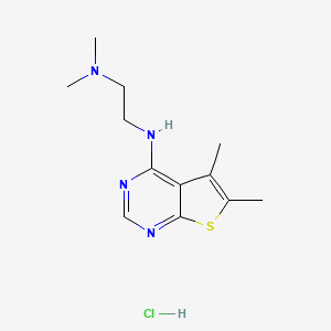 molecular formula C12H19ClN4S B4022029 N'-(5,6-dimethylthieno[2,3-d]pyrimidin-4-yl)-N,N-dimethyl-1,2-ethanediamine hydrochloride 