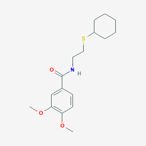 molecular formula C17H25NO3S B4022044 N-[2-(cyclohexylthio)ethyl]-3,4-dimethoxybenzamide 