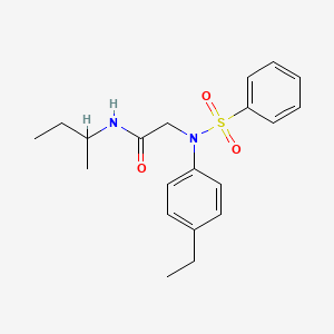 molecular formula C20H26N2O3S B4022049 N~1~-(sec-butyl)-N~2~-(4-ethylphenyl)-N~2~-(phenylsulfonyl)glycinamide 