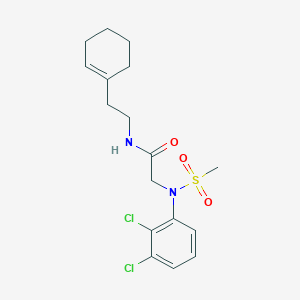 molecular formula C17H22Cl2N2O3S B4022056 N~1~-[2-(1-cyclohexen-1-yl)ethyl]-N~2~-(2,3-dichlorophenyl)-N~2~-(methylsulfonyl)glycinamide 