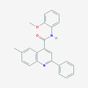 molecular formula C24H20N2O2 B402206 N-(2-methoxyphenyl)-6-methyl-2-phenylquinoline-4-carboxamide CAS No. 331869-13-7