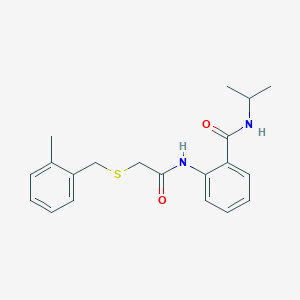 N-isopropyl-2-({[(2-methylbenzyl)thio]acetyl}amino)benzamide