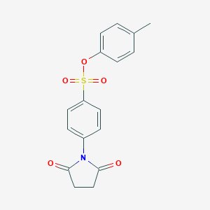molecular formula C17H15NO5S B402207 4-(2,5-Dioxo-pyrrolidin-1-yl)-benzenesulfonic acid p-tolyl ester 