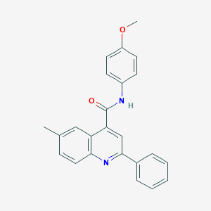 molecular formula C24H20N2O2 B402209 N-(4-methoxyphenyl)-6-methyl-2-phenylquinoline-4-carboxamide CAS No. 331433-88-6
