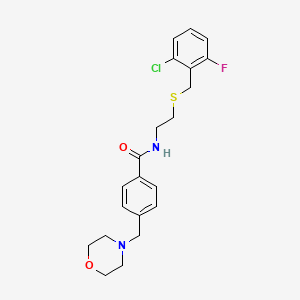 N-{2-[(2-chloro-6-fluorobenzyl)thio]ethyl}-4-(4-morpholinylmethyl)benzamide