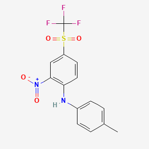 (4-methylphenyl){2-nitro-4-[(trifluoromethyl)sulfonyl]phenyl}amine