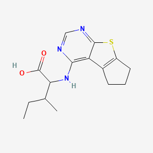 molecular formula C15H19N3O2S B4022116 N-(6,7-dihydro-5H-cyclopenta[4,5]thieno[2,3-d]pyrimidin-4-yl)isoleucine 