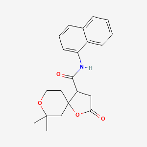 7,7-dimethyl-N-1-naphthyl-2-oxo-1,8-dioxaspiro[4.5]decane-4-carboxamide