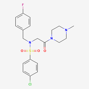 4-chloro-N-(4-fluorobenzyl)-N-[2-(4-methyl-1-piperazinyl)-2-oxoethyl]benzenesulfonamide