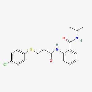 2-({3-[(4-chlorophenyl)thio]propanoyl}amino)-N-isopropylbenzamide