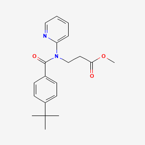 molecular formula C20H24N2O3 B4022139 methyl N-(4-tert-butylbenzoyl)-N-2-pyridinyl-beta-alaninate 