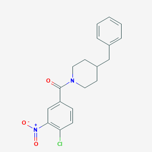 molecular formula C19H19ClN2O3 B402214 4-Benzyl-1-{4-chloro-3-nitrobenzoyl}piperidine 