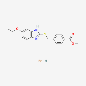 molecular formula C18H19BrN2O3S B4022147 methyl 4-{[(5-ethoxy-1H-benzimidazol-2-yl)thio]methyl}benzoate hydrobromide 
