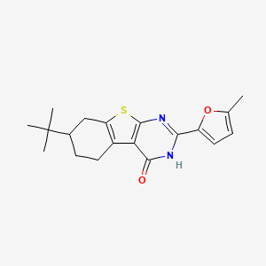 molecular formula C19H22N2O2S B4022154 7-tert-butyl-2-(5-methyl-2-furyl)-5,6,7,8-tetrahydro[1]benzothieno[2,3-d]pyrimidin-4(3H)-one 