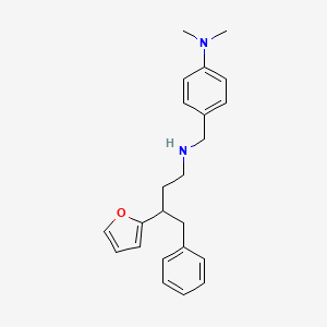 molecular formula C23H28N2O B4022160 4-({[3-(2-furyl)-4-phenylbutyl]amino}methyl)-N,N-dimethylaniline 