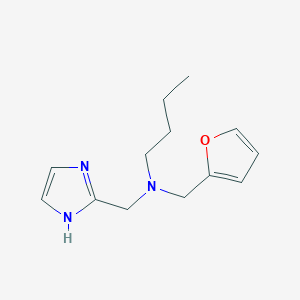 molecular formula C13H19N3O B4022205 N-(2-furylmethyl)-N-(1H-imidazol-2-ylmethyl)butan-1-amine 