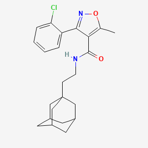 molecular formula C23H27ClN2O2 B4022219 N-[2-(1-adamantyl)ethyl]-3-(2-chlorophenyl)-5-methyl-4-isoxazolecarboxamide 