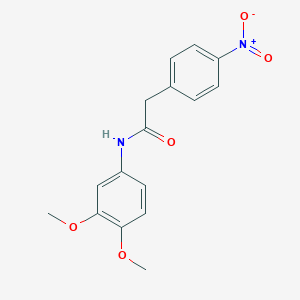 molecular formula C16H16N2O5 B402225 N-[3,4-bis(methyloxy)phenyl]-2-{4-nitrophenyl}acetamide 