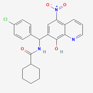 N-[(4-chlorophenyl)(8-hydroxy-5-nitro-7-quinolinyl)methyl]cyclohexanecarboxamide