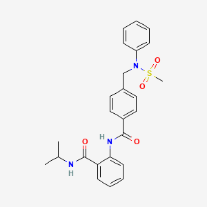 molecular formula C25H27N3O4S B4022265 N-isopropyl-2-[(4-{[(methylsulfonyl)(phenyl)amino]methyl}benzoyl)amino]benzamide 