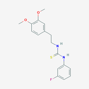 molecular formula C17H19FN2O2S B4022290 N-[2-(3,4-dimethoxyphenyl)ethyl]-N'-(3-fluorophenyl)thiourea 