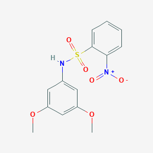 molecular formula C14H14N2O6S B402230 N-(3,5-dimethoxyphenyl)-2-nitrobenzenesulfonamide CAS No. 331435-21-3