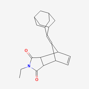 molecular formula C21H25NO2 B4022335 4-ethyl-10-tricyclo[3.3.1.1~3,7~]dec-2-ylidene-4-azatricyclo[5.2.1.0~2,6~]dec-8-ene-3,5-dione 