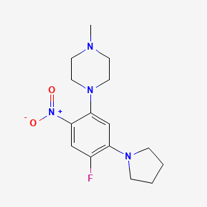 molecular formula C15H21FN4O2 B4022384 1-[4-fluoro-2-nitro-5-(1-pyrrolidinyl)phenyl]-4-methylpiperazine 