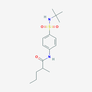 molecular formula C16H26N2O3S B4022434 N-{4-[(tert-butylamino)sulfonyl]phenyl}-2-methylpentanamide 
