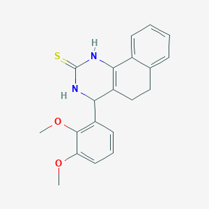 molecular formula C20H20N2O2S B4022452 4-(2,3-dimethoxyphenyl)-3,4,5,6-tetrahydrobenzo[h]quinazoline-2(1H)-thione 