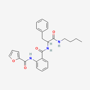 molecular formula C25H27N3O4 B4022468 N-butyl-N-[2-(2-furoylamino)benzoyl]phenylalaninamide 