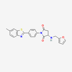 3-[(2-Furylmethyl)amino]-1-[4-(6-methyl-1,3-benzothiazol-2-YL)phenyl]dihydro-1H-pyrrole-2,5-dione