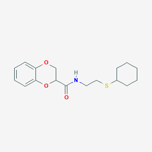 molecular formula C17H23NO3S B4022479 N-[2-(cyclohexylthio)ethyl]-2,3-dihydro-1,4-benzodioxine-2-carboxamide 
