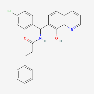 N-[(4-chlorophenyl)(8-hydroxy-7-quinolinyl)methyl]-3-phenylpropanamide