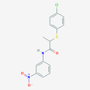 2-[(4-chlorophenyl)thio]-N-(3-nitrophenyl)propanamide