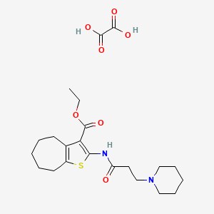 ethyl 2-{[3-(1-piperidinyl)propanoyl]amino}-5,6,7,8-tetrahydro-4H-cyclohepta[b]thiophene-3-carboxylate oxalate