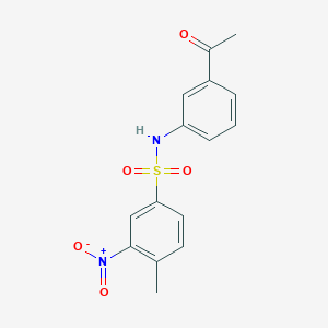N-(3-acetylphenyl)-4-methyl-3-nitrobenzenesulfonamide
