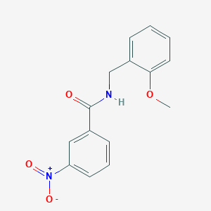 molecular formula C15H14N2O4 B402253 N-[(2-methoxyphenyl)methyl]-3-nitrobenzamide CAS No. 349091-49-2