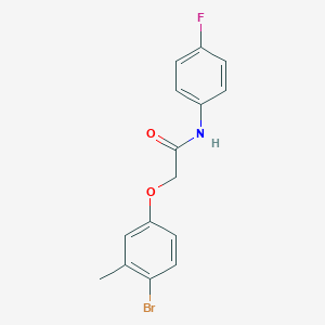 molecular formula C15H13BrFNO2 B402254 2-(4-bromo-3-methylphenoxy)-N-(4-fluorophenyl)acetamide 